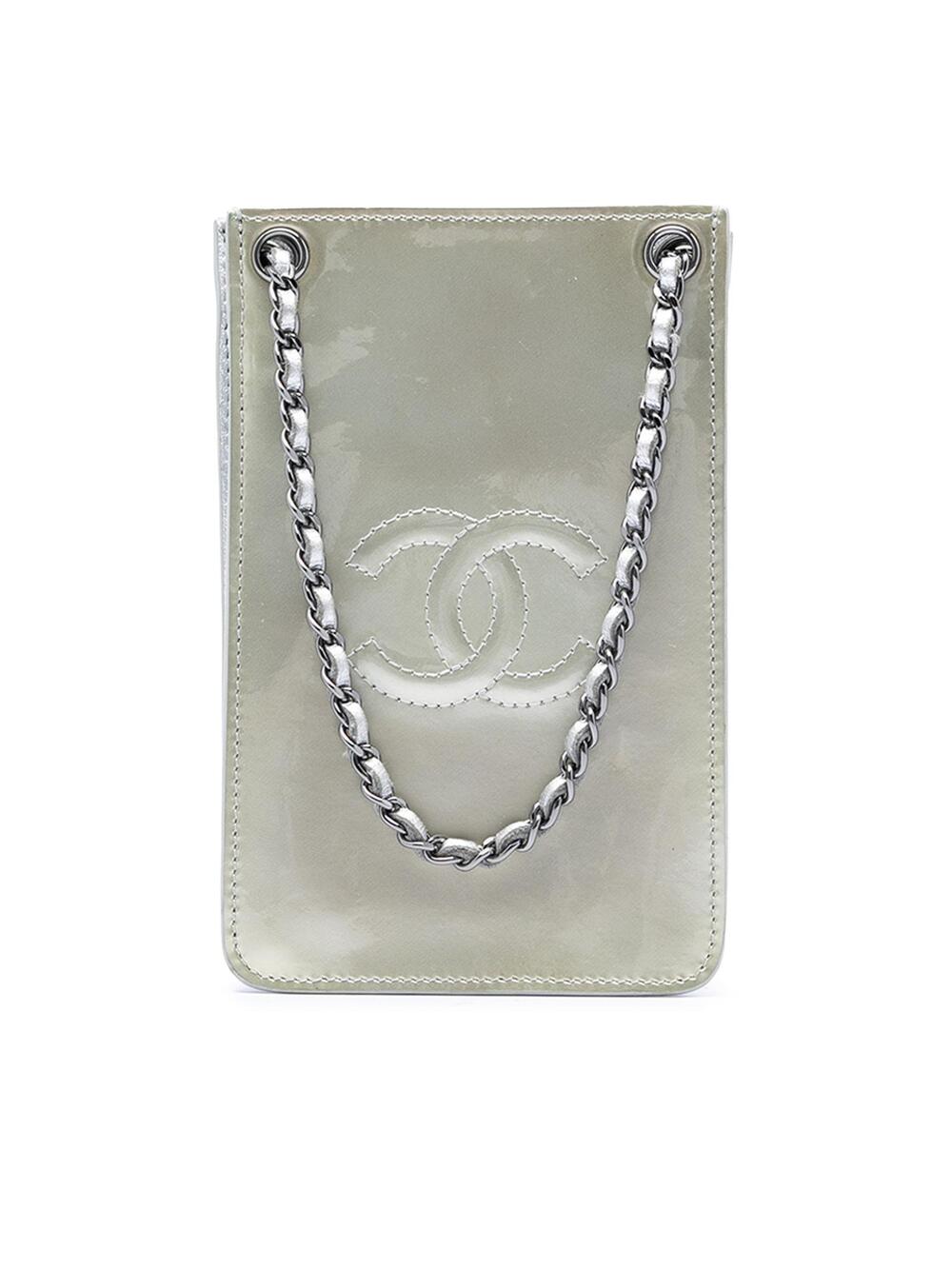 Chanel Cc Patent Phone Holder Crossbody #283730C11B